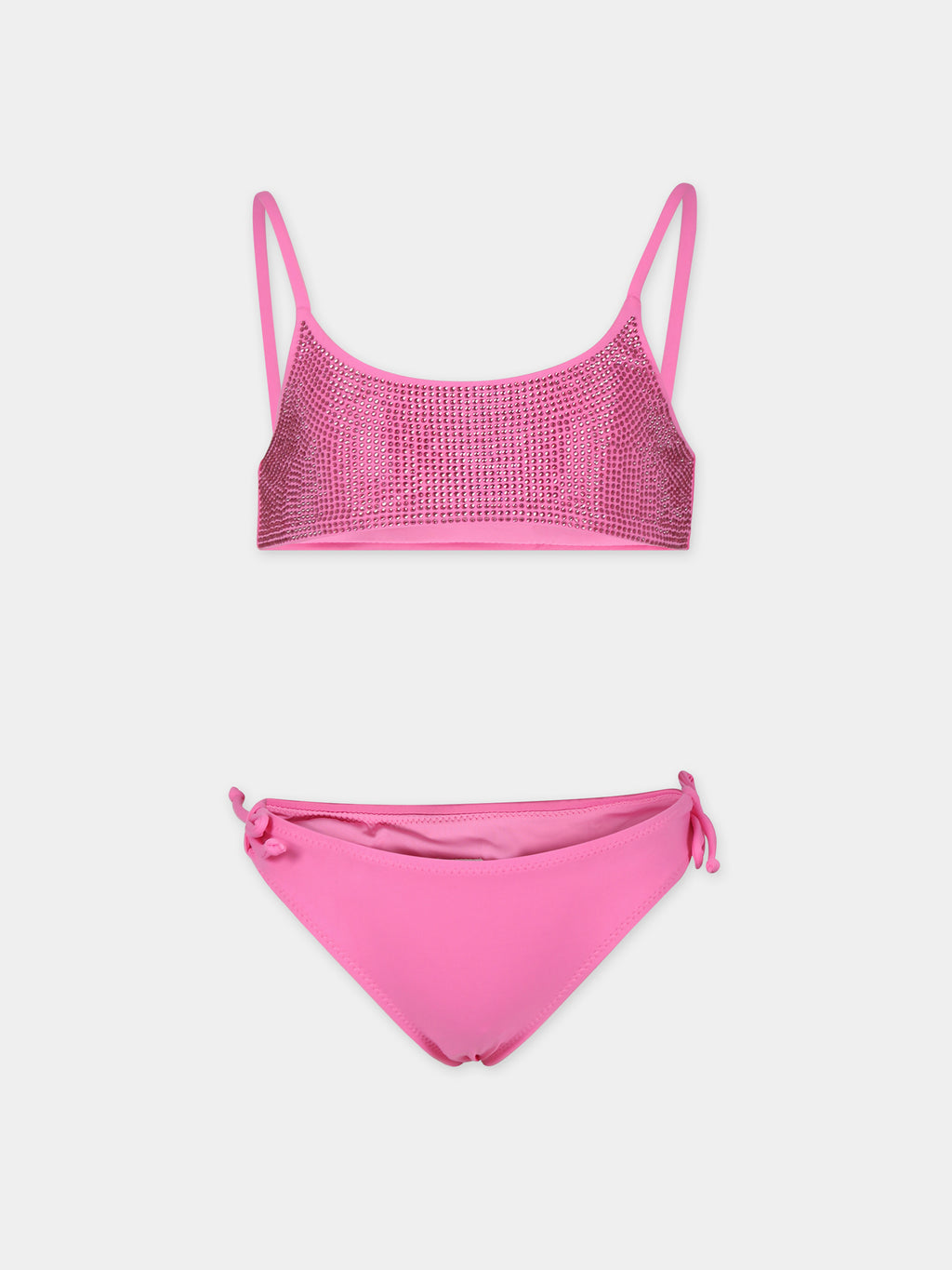 Bikini fuchsia pour fille avec strass